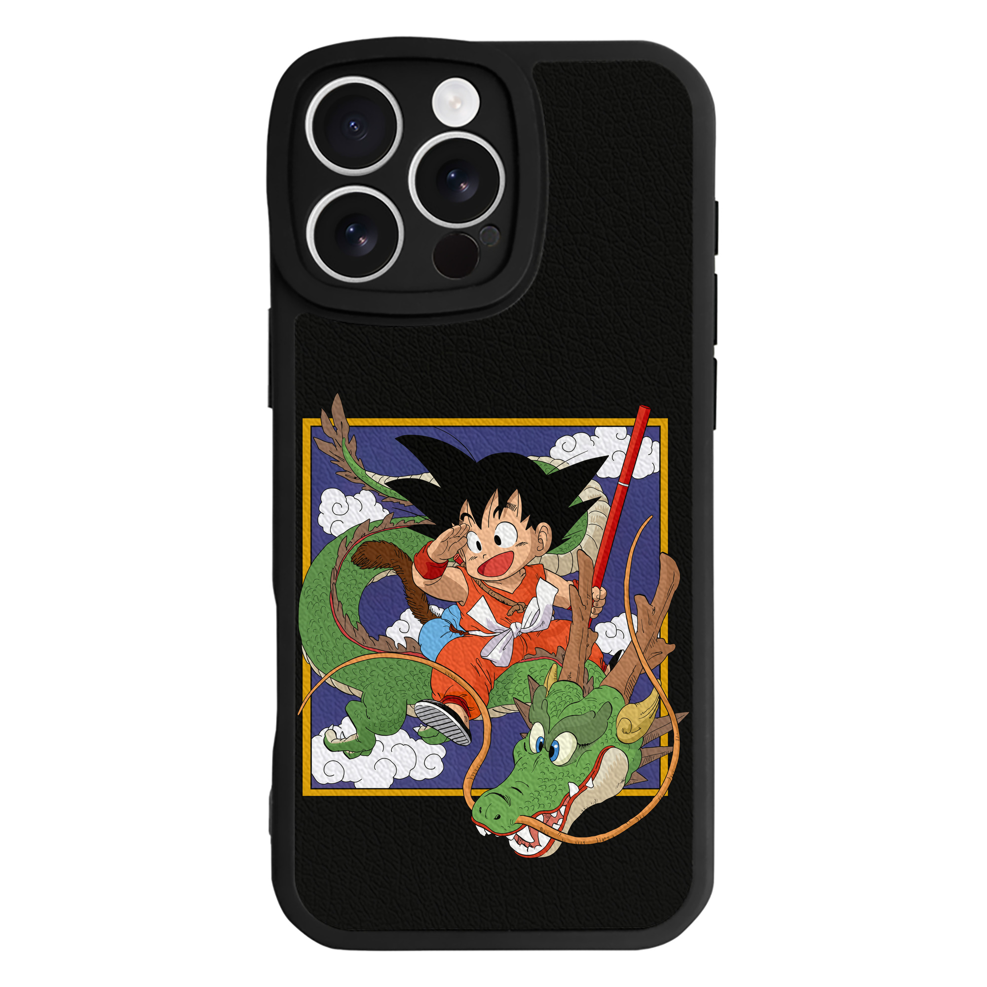 （画像用） ドラゴンボール 孫悟空（そん ごくう）Son Goku カカロット DRAGON BALL Kakarotto 【iPhone 16シリーズ対応】シリコンスマホケース（レザー調） 材質：シリコン